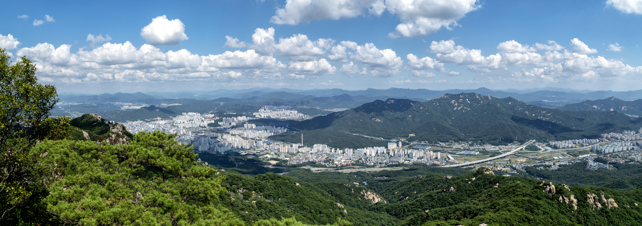 원도봉산에서 바라본 시가지