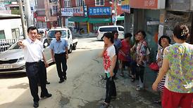 권재형 자치행정위원장, 신곡동 배수처리관련 민원현장 방문