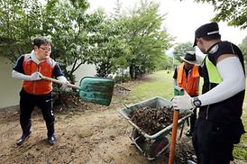 괴산군 수해복구 자원봉사 구슬땀 흘려