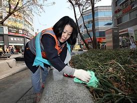 의정부시의회 자원봉사단 행복로 청소봉사활동