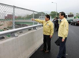 서울외곽순환고속도로 호원IC 공사현장 방문