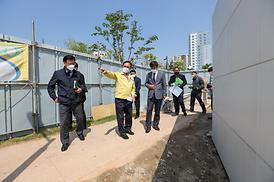 의정부역 앞 화장실 공사현장 방문