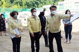 학교체육관증.개축관련 현장 확인