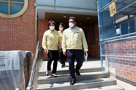 학교체육관증.개축관련 현장 확인