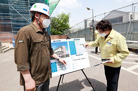 학교체육관증.개축관련 현장 확인