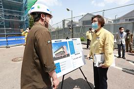 학교체육관증.개축관련 현장 확인