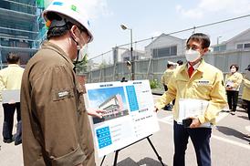학교체육관증.개축관련 현장 확인