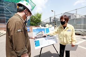 학교체육관증.개축관련 현장 확인