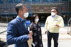 학교체육관증.개축관련 현장 확인