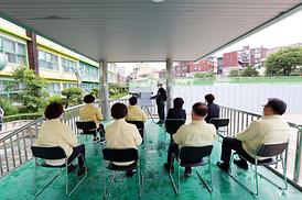 학교체육관증.개축관련 현장 확인