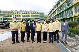 학교체육관증.개축관련 현장 확인