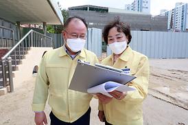 학교체육관증.개축관련 현장 확인
