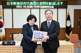 일본 시바다시 대표단 내방