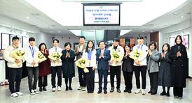 2025 하얼빈 동계 아시안게임 출전 선수단 환영식 열어(의정부시청 현관)